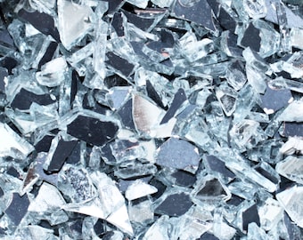 Crushed mirror glass for resin art, Broken glass for art, Epoxy Resin Supplies, Broken Glass Pieces for Art, Glass for Mosaics, Vase Filler