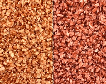 Bronze and Copper Crushed Glass for Resin, Epoxy Resin Supplies, Broken Glass for Art, Glass for Mosaics, UV Epoxy Resin Filler