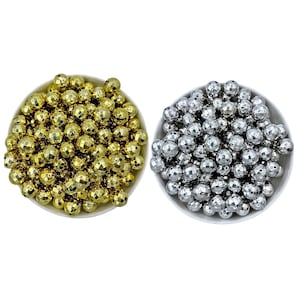 14mm Silver and Gold Disco Ball Beads, 70&#39;s style beads, Kitsch Beads, Gumball Beads, Potomac, Shiny/reflective DISCO party beads