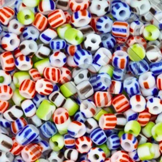 8/0 Multicolor Seed Beads, Preciosa Glass Czech Seed Beads
