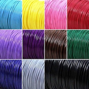 2mm Korean Waxed Cord, Waxed Cord for Necklace, Macramé Cord, Korean Knotting Cord, Wax Knotting String, Waxed Polyester Cord, 1 Reel