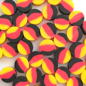 Germany Flag Clay Beads, Countries Flag Polymer Clay Beads, Flags of the world Beads, Flag Beads, Deutschland Beads, Germany flag Beads 10MM