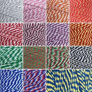 2mm Baker&#39;s Twine, Martenitsa Bracelet Cord, Paper twine, Gift wrapping, Packing twine, Scrapbooking Cord, Bakers cord, Christmas twine 200M