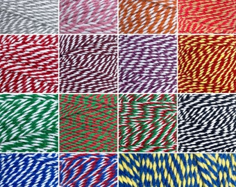 2mm Baker's Twine, Martenitsa Bracelet Cord, Paper twine, Gift wrapping, Packing twine, Scrapbooking Cord, Bakers cord, Christmas twine 200M