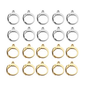 Gold Filled Leverback Earwires, Earring Plain Leverback, Gold fill earring supplies, Leverback Ear Wires, Clip On Earrings, Jewelry Making