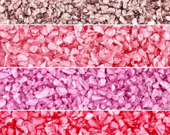 Pink Crushed Glass, Craft Supplies, Decorative Glass, Epoxy Supplies, Broken Glass Pieces for Art, Glass for Mosaics, Resin Embellishment
