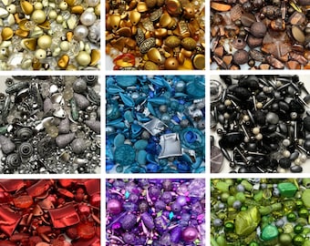 Jewelery Making Beads - 50/100/250g Packs of Acrylic Mixed Assortment - Bead soup - Bead confetti - Mix Bulk Bead Soup