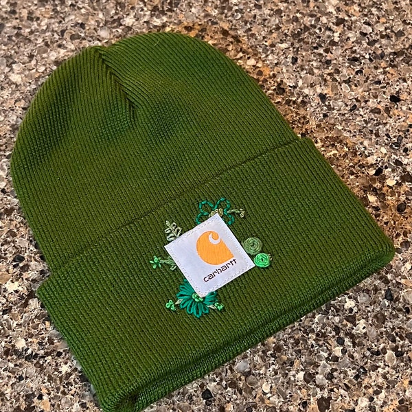 Carhartt Beanie Embroidered Etsy
