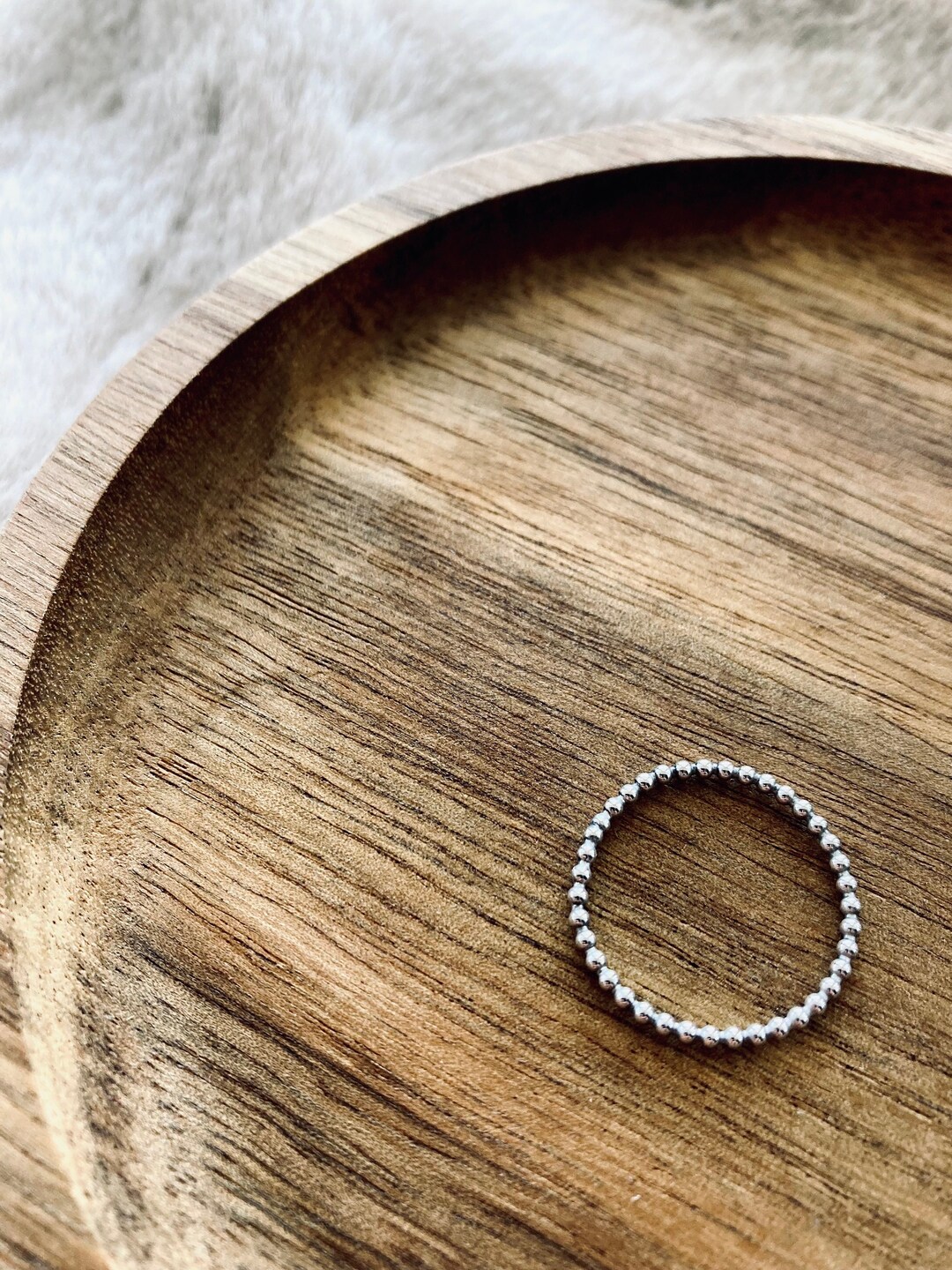 Silver Beaded Rings Dainty Beaded Ring Recycled Sterling Silver Silver Beaded Ring Silver ...