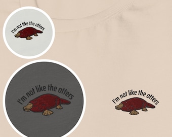 camiseta de ornitorrinco no soy como las nutrias regalo para los amantes del ornitorrinco ornitorrinco bordado