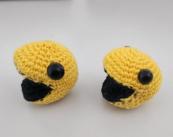 PAC-MAN crochet instructions in German and English