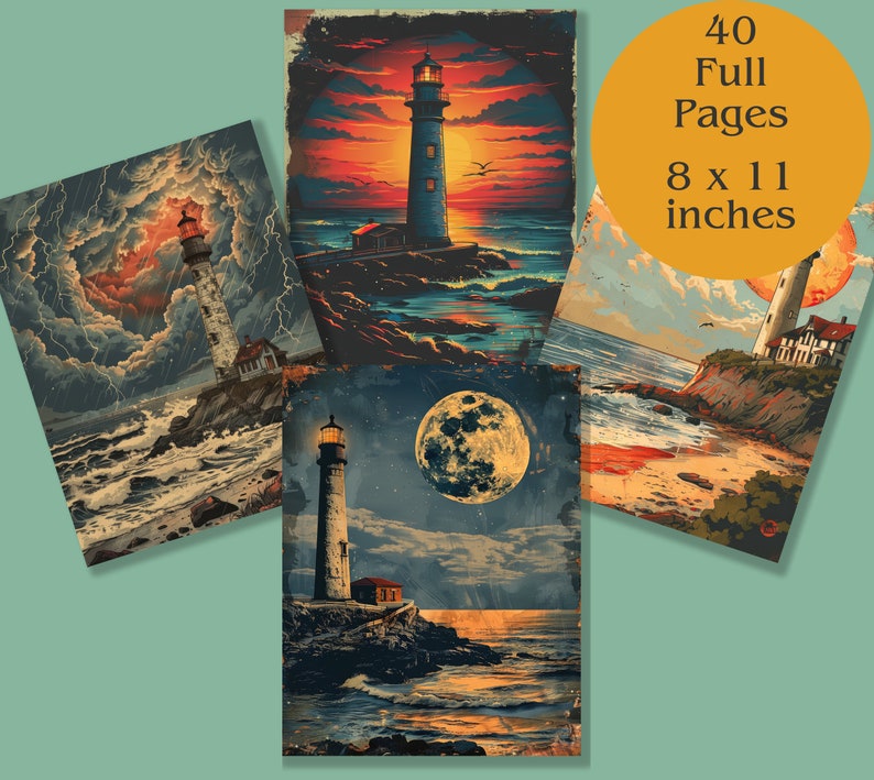 Lighthouse Junk Journal Kit, Junk Journal Lighthouse, Junk Journal ...