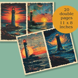 Lighthouse Junk Journal Kit, Junk Journal Lighthouse, Junk Journal ...
