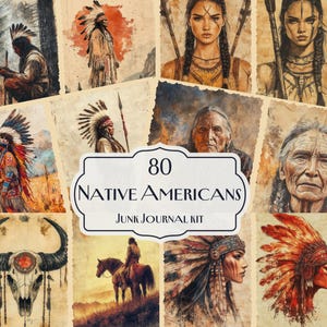 Puede incluir: Un conjunto de 80 imágenes digitales imprimibles con temas de nativos americanos. Las imágenes incluyen retratos de nativos americanos, tocados tradicionales e imágenes de animales. Las imágenes son perfectas para el scrapbooking, el diario de chatarra y otros proyectos de manualidades.
