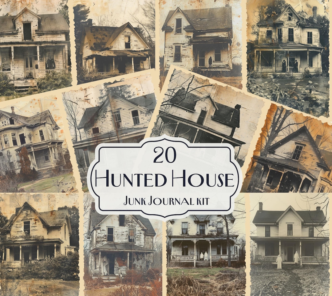 Scary Haunted House Junk Journal Kit, Creepy Junk Journal ...