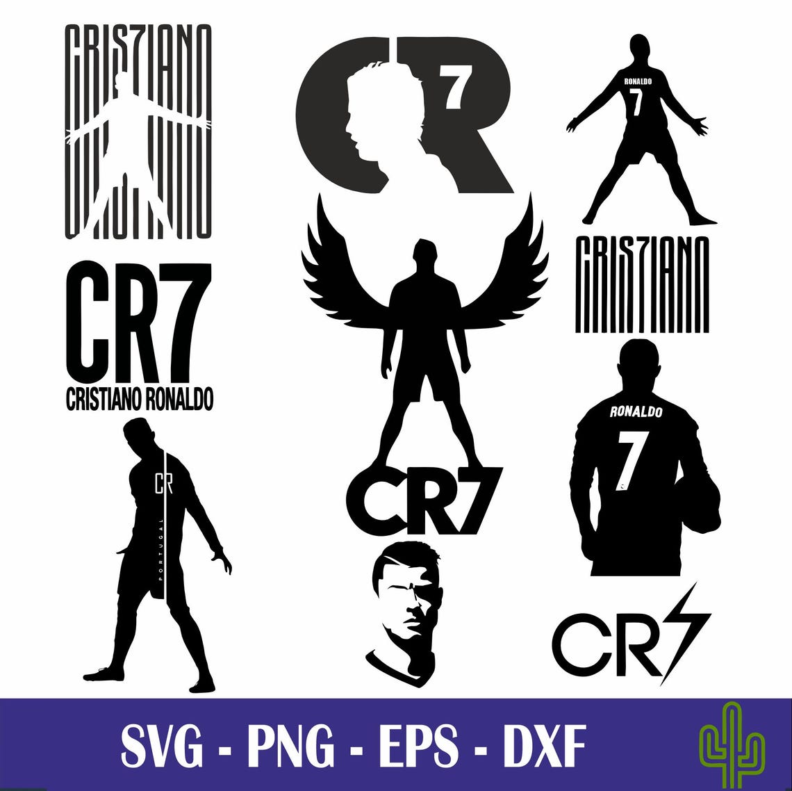 Cristiano Ronaldo Svg / Cr7 Png / Al Nassr Dxf/ CR7 / Cricut/ Dxf Files ...