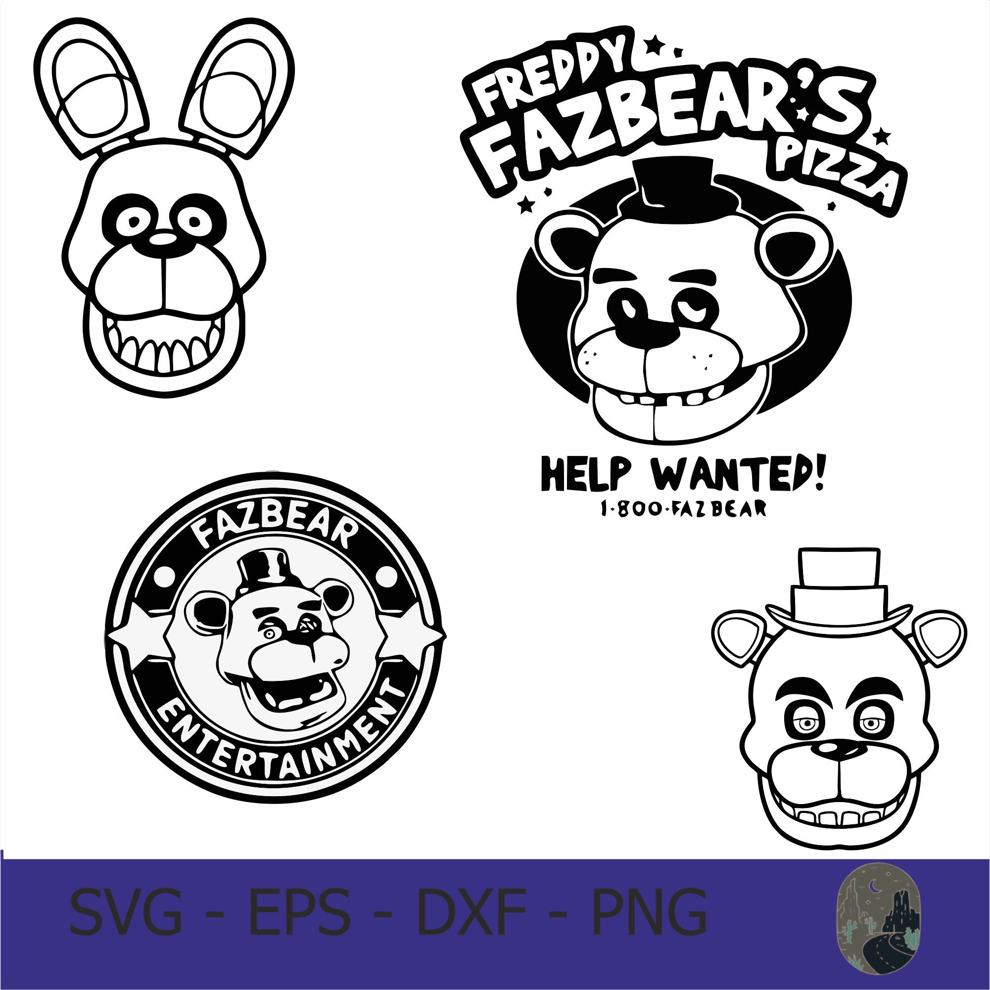 Fnaf Svg Five Nights Freddy Svg Freddy Svg Five (Instant Download) 