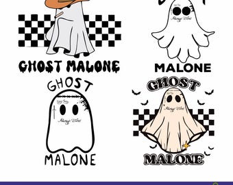 Ghost Malone SVG| Halloween SVG| PNG| Funny Ghost| Instant Download| Sublimation Graphics| Clipart| Cute Ghost png| Fun Halloween Design|