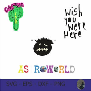 Travis Scott Tribute Vector Pack SVG, Vector pack travis scott rap singer, best artist travis scott fan mande tribute pack astro world sing