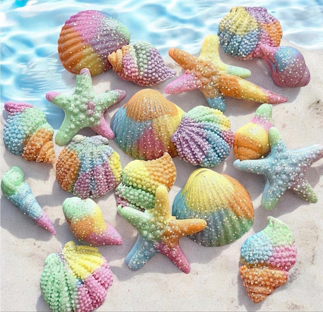 20 Edible Sea Shells Fondant Cake Toppers and Cupcake Decorations ...