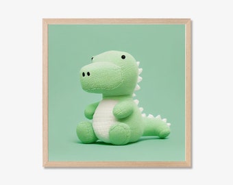Baby Alligator Print, Digital Art, Cute Nursery Art, Wall Art, Kids Room Art, Baby Animal Illustration