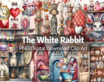The White Rabbit Alice’s Adventures In Wonderland Digital Clip Art PNG Commercial Use