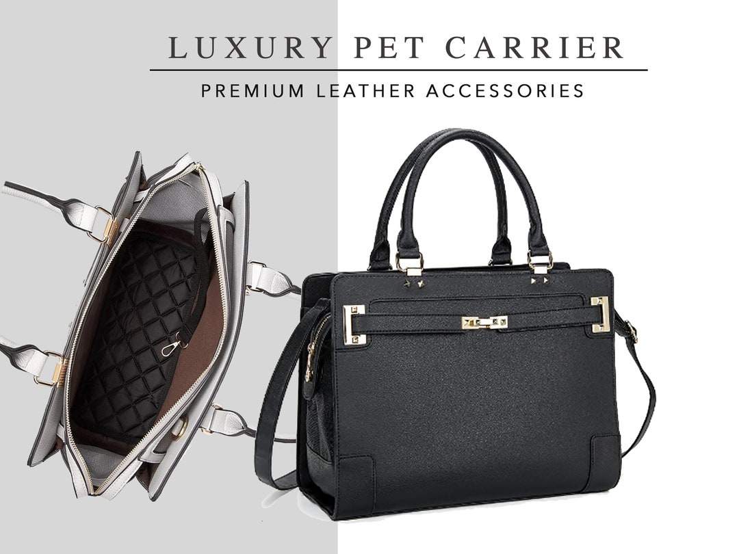 Dog Carrier Luxury Dog Travel Bagleather Dog Handbag Small Etsy