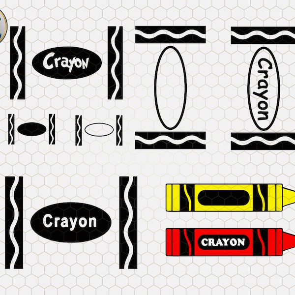 Crayon Set Svg Etsy
