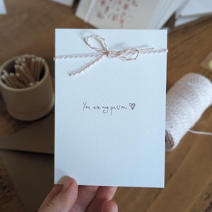 Handgemaakte aquarelschets verjaardag/blanco liefdeskaart