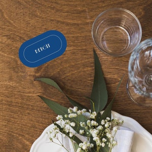 Lot de 50+ marques places Oval colorés - Pancarte noms des invités de cérémonie pour le placement de table en PVC - Marques places invités