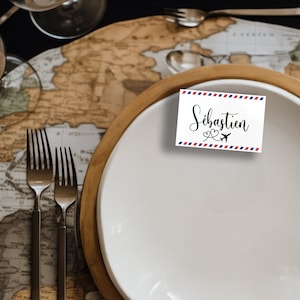 Lot de 50+ marques places VOYAGE - Noms des invités cérémonie - Placez vos invités de mariage