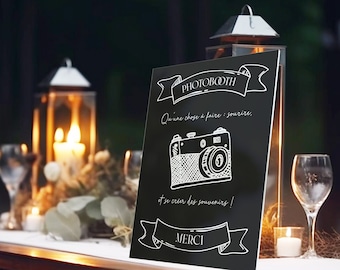 Panneau Photobooth mariage - plusieurs designs disponibles