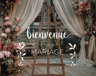 Non-customizable wedding welcome panel plexi GLASS | Non-customizable wedding ceremony panel in transparent acrylic glass