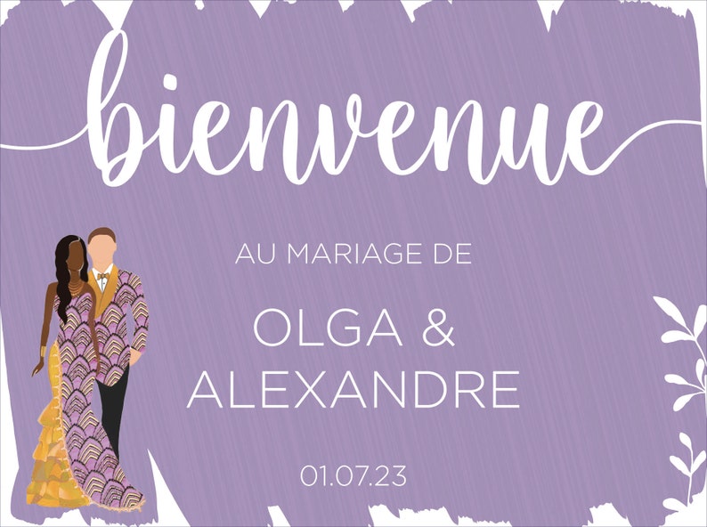 Panneau de bienvenue événement sur-mesure Personnalisez votre panneau pour vos événements mariage, baptême, anniversaire, gender reveal image 8