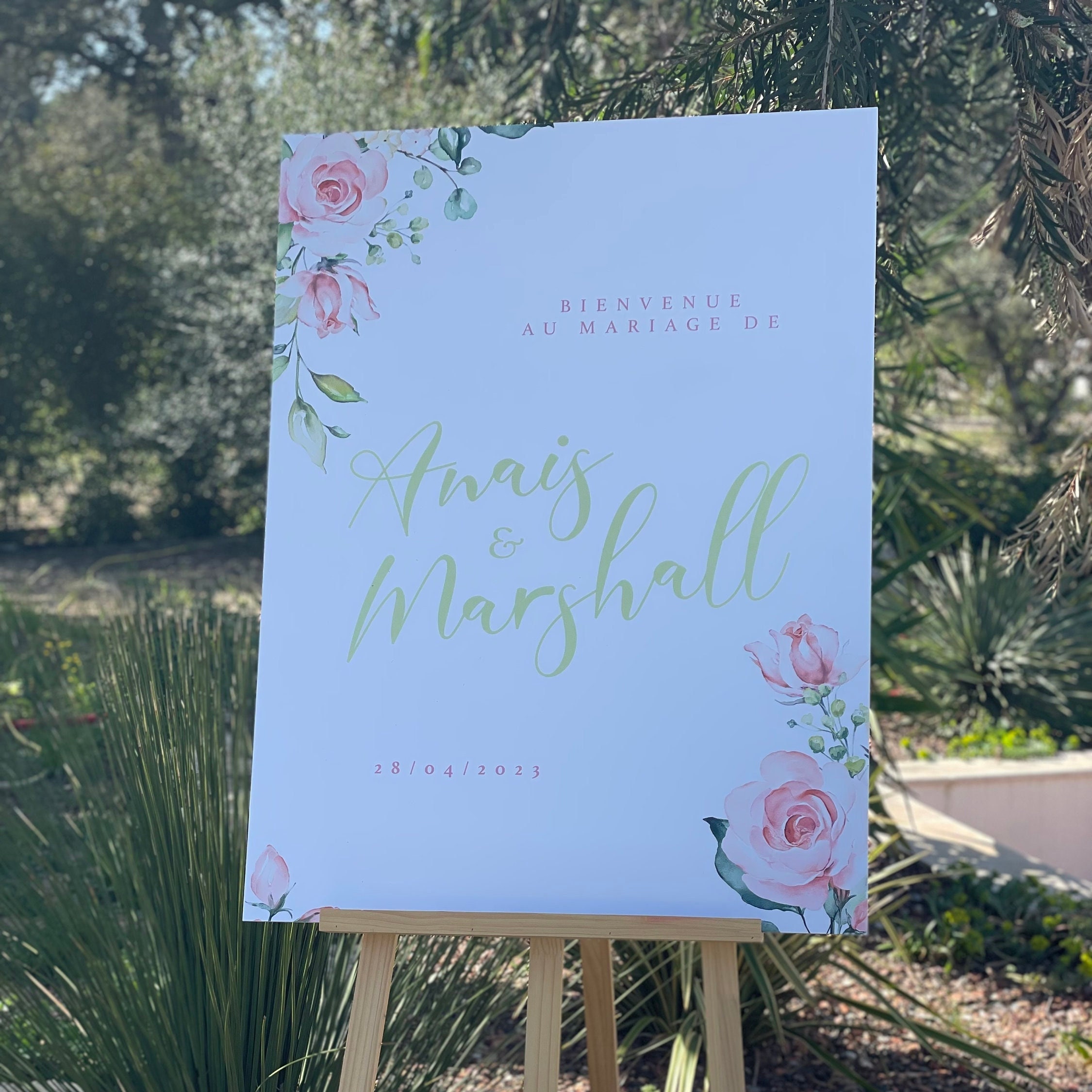 Pvc Welcomesign ROMA Wedding Welcome Sign | Floral PVC Panel to Welcome Wedding Guests ...
