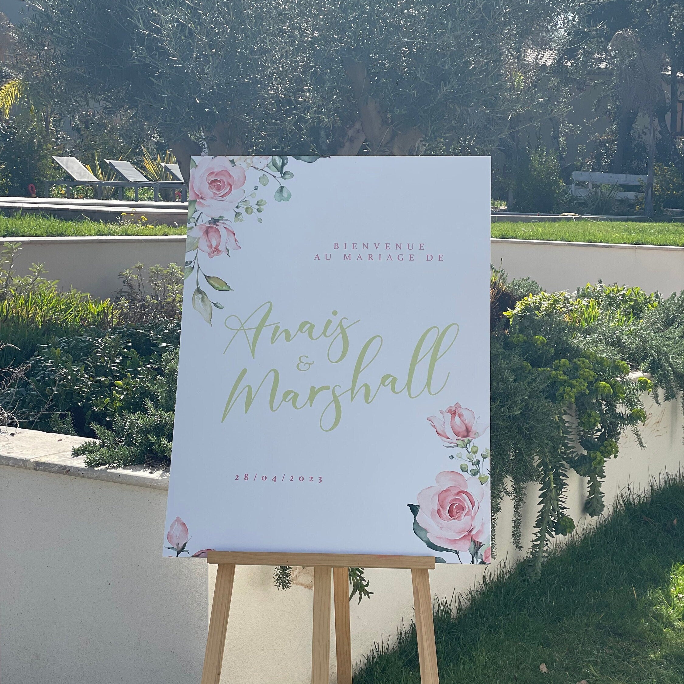 Pvc Welcomesign ROMA Wedding Welcome Sign | Floral PVC Panel to Welcome Wedding Guests ...