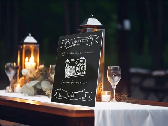 Panneau Photobooth mariage - plusieurs designs disponibles