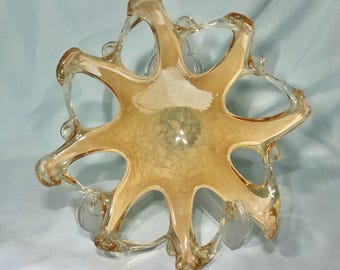 Linea Astuni Murano Art Glass Star Freeform Bowl