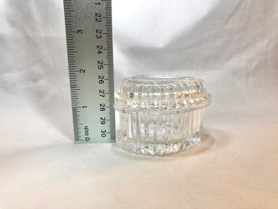 1980s Homco Crystal Glass Mini Heart Jewelry Trin… - image 5