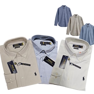Camicia formale da uomo a maniche lunghe in cotone Oxford Ralph Lauren