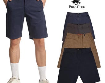 Mens Classic Fit Beverly Hills Polo Club Chino Casual Sport Shorts Summer Beach Size 30-38 | UK Sale