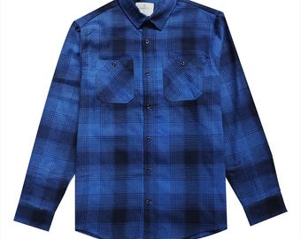 Chemise à Carreaux Homme St. John's Bay - Taille L - Manches Longues - Couleur Bordeaux - Coton - Occasion Très Bon état