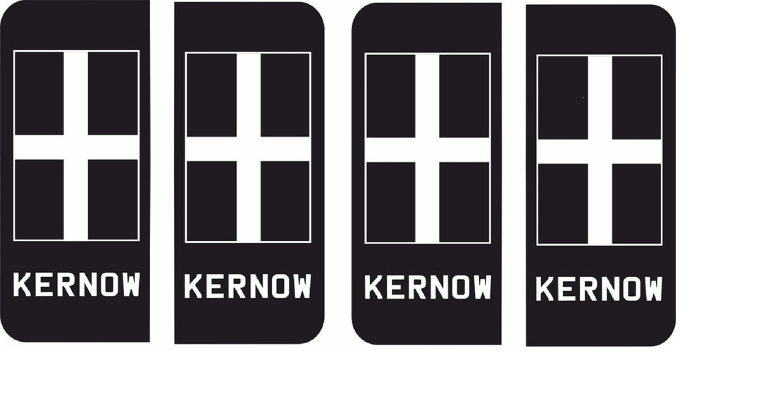 Kernow cornwall Cornish Flag Number Plate Vinyl Stickers Etsy