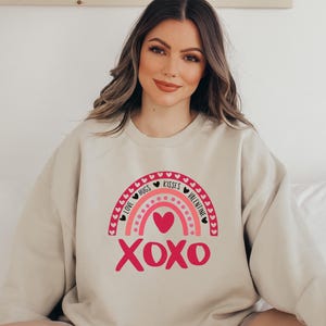 XOXO Valentine&#39;s Day Sweatshirt, Cute Valentine&#39;s Day Shirt, Funny Valentine&#39;s Sweater, Love Shirt, Valentine&#39;s Day Gift, Gift For Valentine
