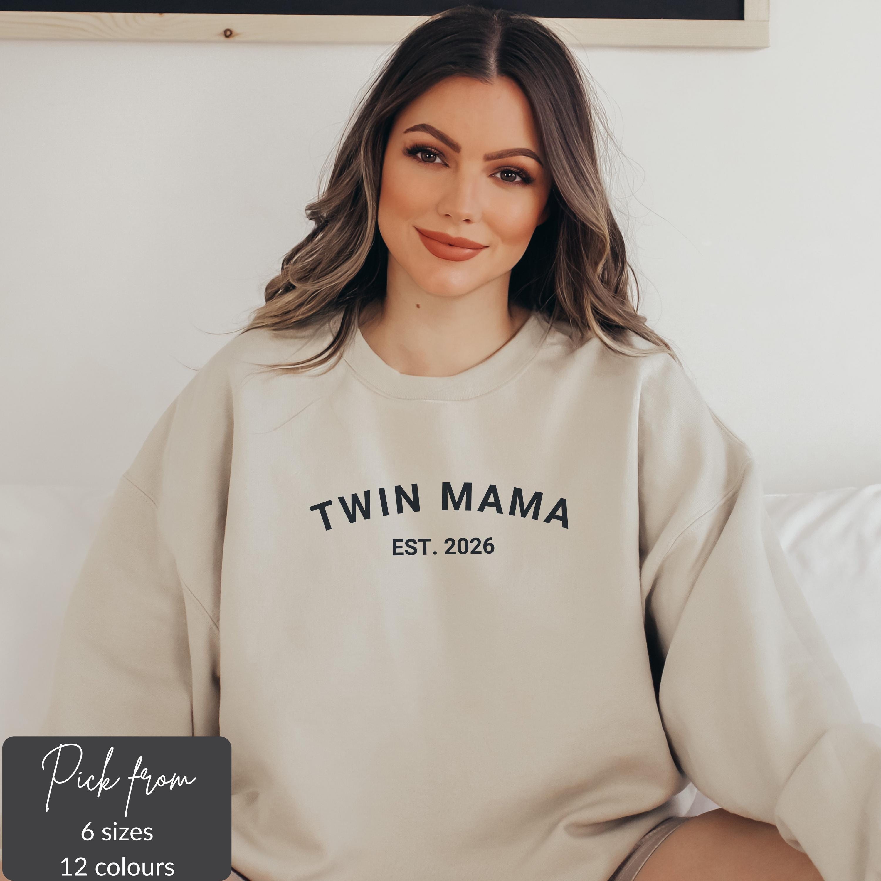 twins mamaページ Twin Mama EST 2026 Sweatshirt, Twin Mom Sweatshirt, Twin Mom Shirt