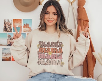 Retro Mama Sweatshirt, Retro Mama Shirt, Mama gift, New Mom gift, Retro Mom Shirt, Retro Mom Sweatshirt, Mother's Day Gift, Pregnancy Reveal