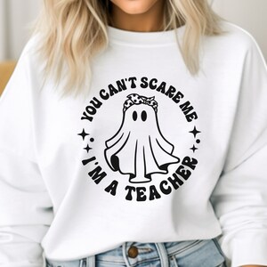 Funny Halloween Teacher Sweatshirt, Cute Halloween Teacher Shirt, Spooky Teacher Shirt, Retro Halloween Teacher, Halloween Gift For Teacher