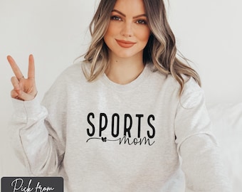 Sports Mom Sweatshirt, Sports Mom Shirt, Proud Sports Mom Gift, Sports Mom Vibes Sweater, Sports Mom Apparel, Sports Mom Crewneck, Game Day