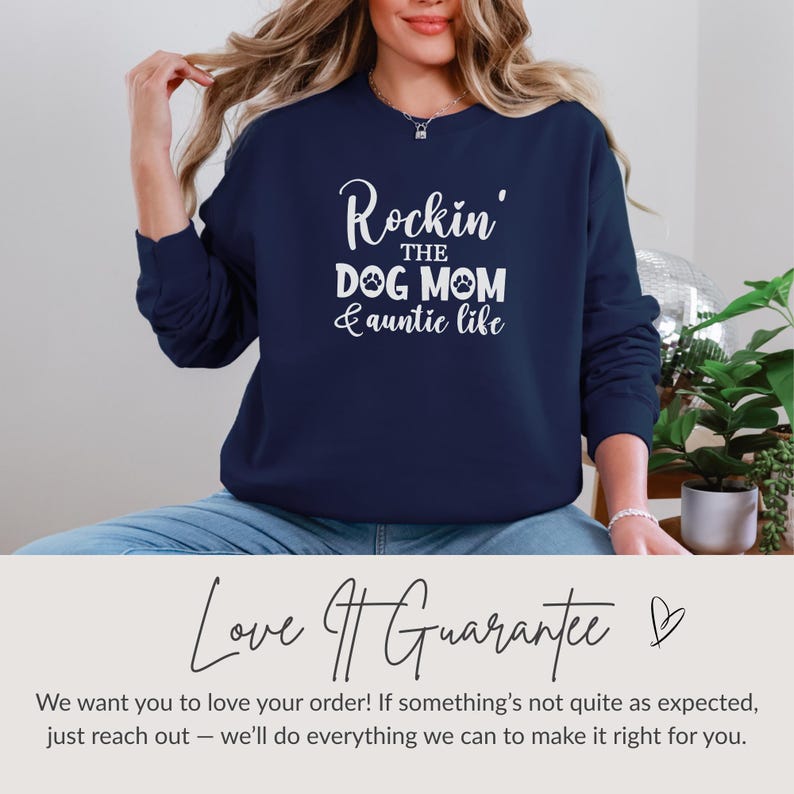 Dog Mom Auntie Sweatshirt, Dog Mom Life Shirt, Auntie Life Shirt, Funny Dog Mom Shirt, Funny Auntie Shirt, Dog Lover Sweater, Auntie Sweater image 6