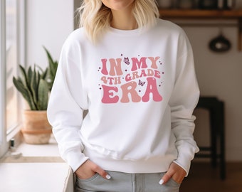 In My 4th Grade Era Teacher Sweatshirt, Cute Retro Teacher Shirt, Back To School Shirt, Retro Educator Shirt, New Teacher, Group Teacher